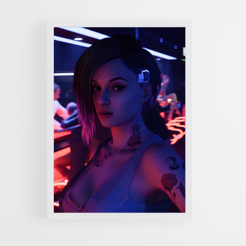 Poster Tattooed Spirit – affiche Cyberpunk (vue 3)